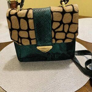 ✨Rare Vittoria Napoli Black/Forest Green Snakeskin Leather @ Cowhide Pristine✨